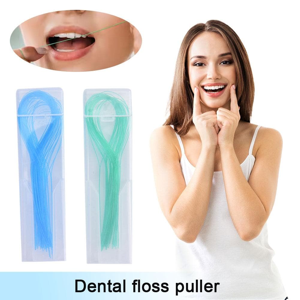 35 Stycken Dental Floss Trädare Nål Tandställningshållare Tråd Dragkraft Ortodontiska Tandställningar Y8M4