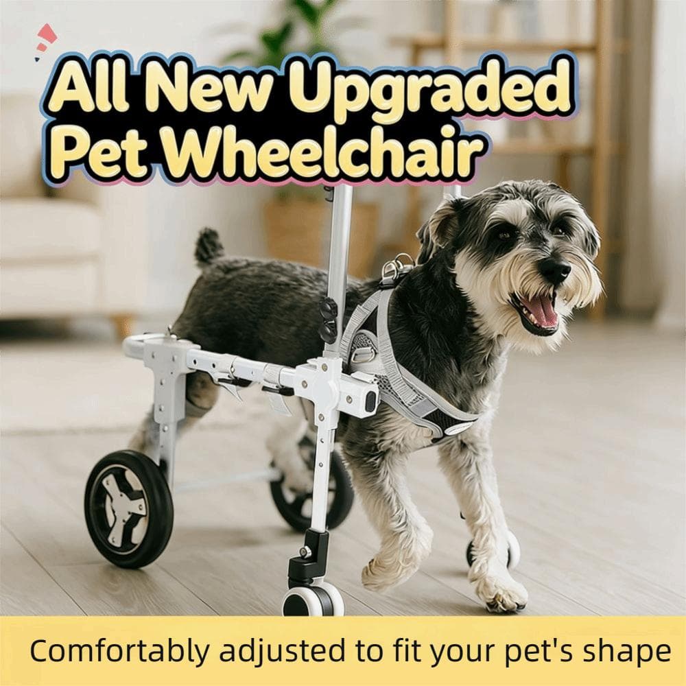 Lätt aluminium Pet Mobility Cart Justerbar Pet Rehabilitation Rullstol Pet Mobility