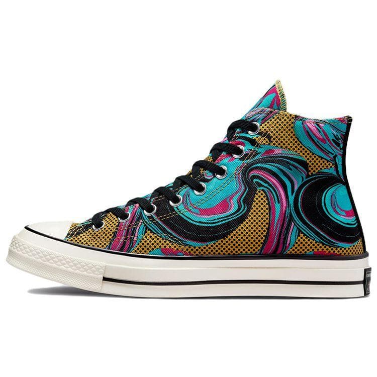 Converse Chuck 70 90s High Marmorerade Unisex Sneakers Guld Guldton Egrett A00421C cm