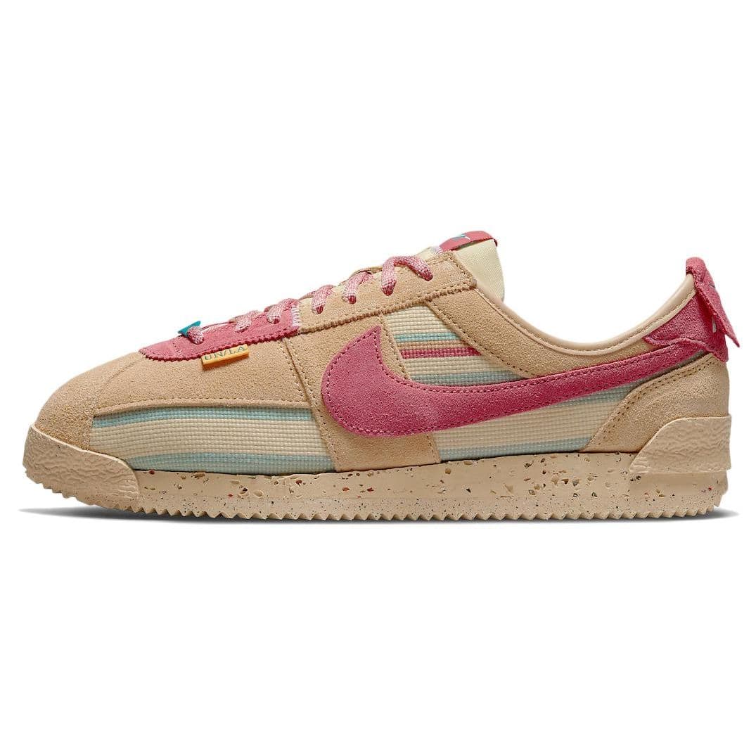 Union LA x Nike Cortez SP Sesame Unisex Sneakers Tan Grain Pink-Clay DR1413-200 cm