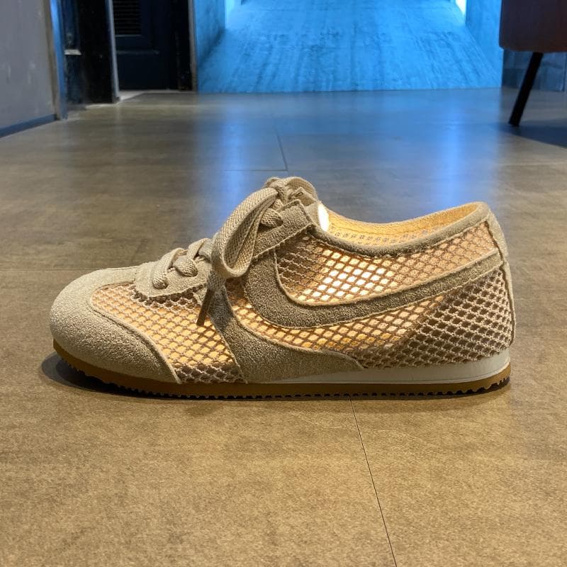 Mode Äkta Läder Tyska Träningsskor Dam Fyra Säsonger 2025 Mode Retro Crash Träning Löparskor Forrest Gump Skor Dam cm gul