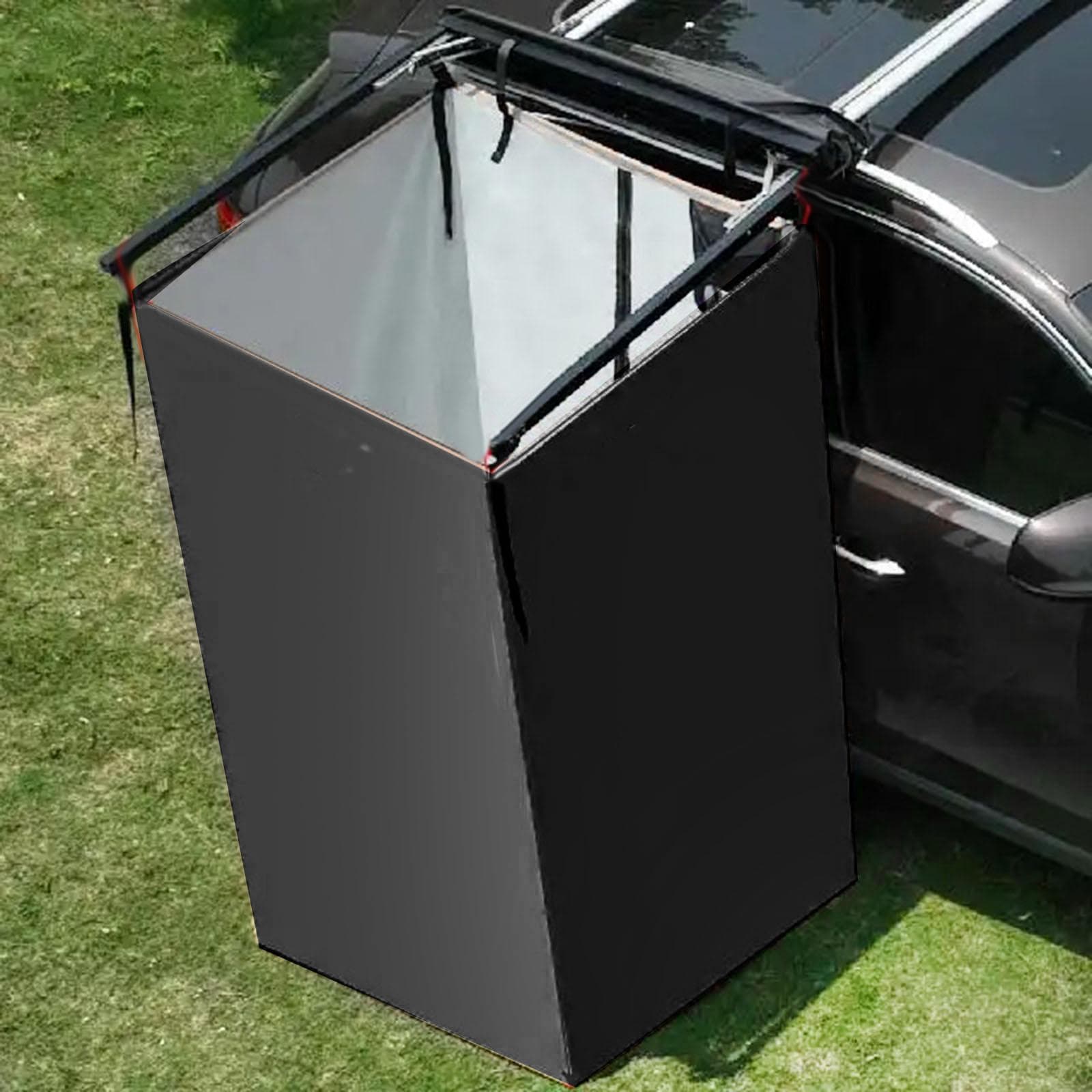 Bärbart Duschtält för Fordonsida, Automobil Husbil Baklucka Van Toalett Sekretesskydd, Omklädningsrum Utomhus Camping svart