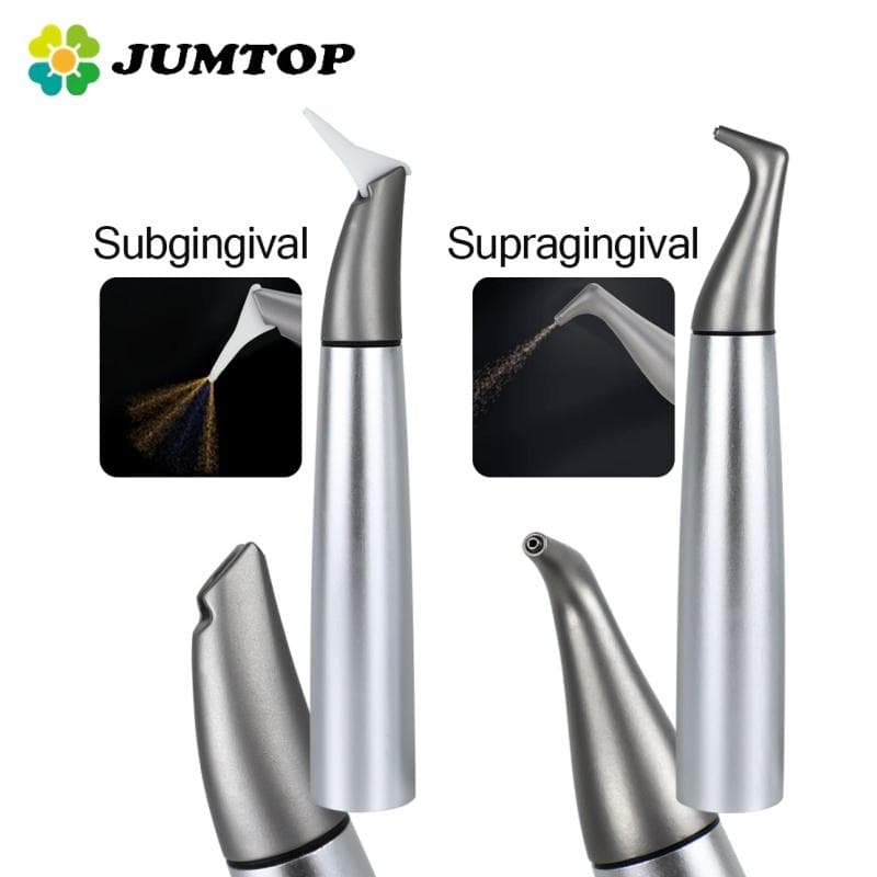 Supragingival/Subgingival Dental Luftpolerhandstyckshuvud för EMS S1 S2 MASTER OIEZON PERIO-FLOW silver