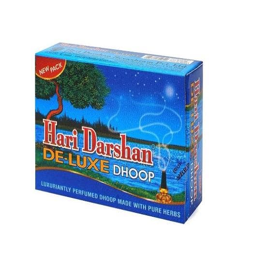 Hari Darshan Deluxe Dhoop - Non-Toxic Herbal Wet Dhoop Batti (Paket med 4, 40 pinnar i varje)