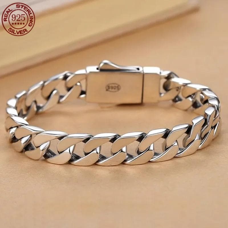 S925 Silver Horus Guds Öga Kubanskt Armband Herrmode Hip Hop Enkel Gåva Mode Smycken Accessoarer