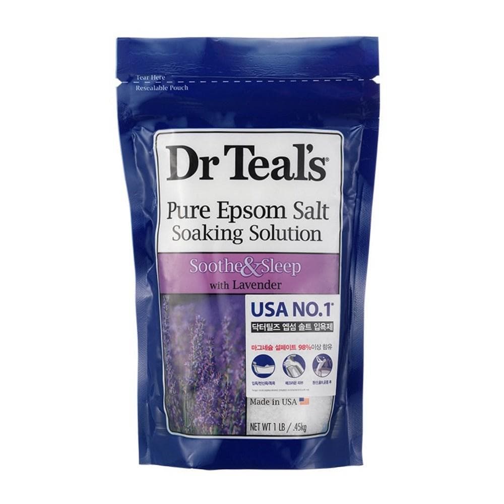 Dr. Teal's Pure Epsom Salt Soaking Solution with Lavender, 450g, 1 unit