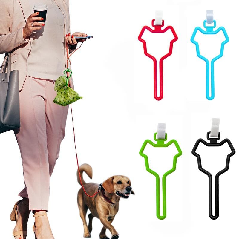 Hundbajspåsar Handsfree-klämma Dragrep Toalettväska Dispenser Hundbajspåse Dispenserhållare Rengöringstillbehör Katttillbehör svart