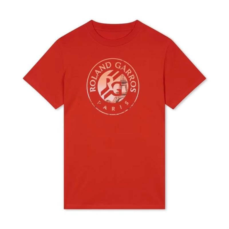 French Open Roland Garros Logotyp Herr Dam Tennis T-shirt 2025 Sommar Bomull Ledig Sporttröja Kortärmad Oversize Topp cm