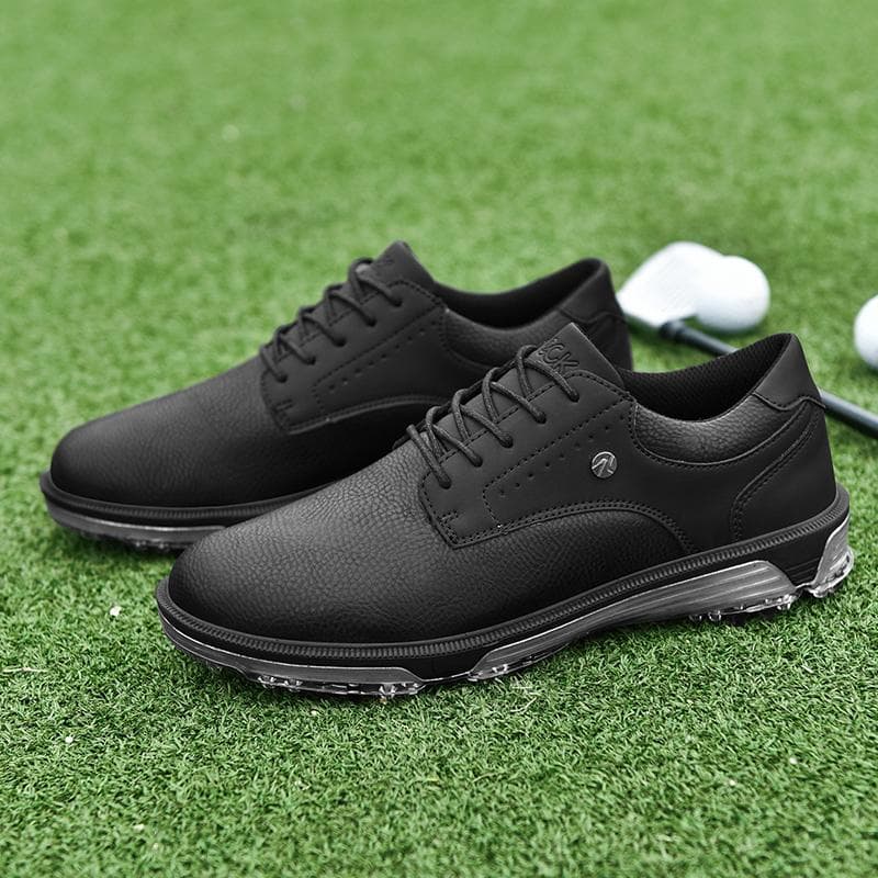 Vattentäta Golfskor Herr Casual Sportskor Andningsbara Träningssneakers Lädergolfsneakers Halkfria Spikar Golfträningsskor cm