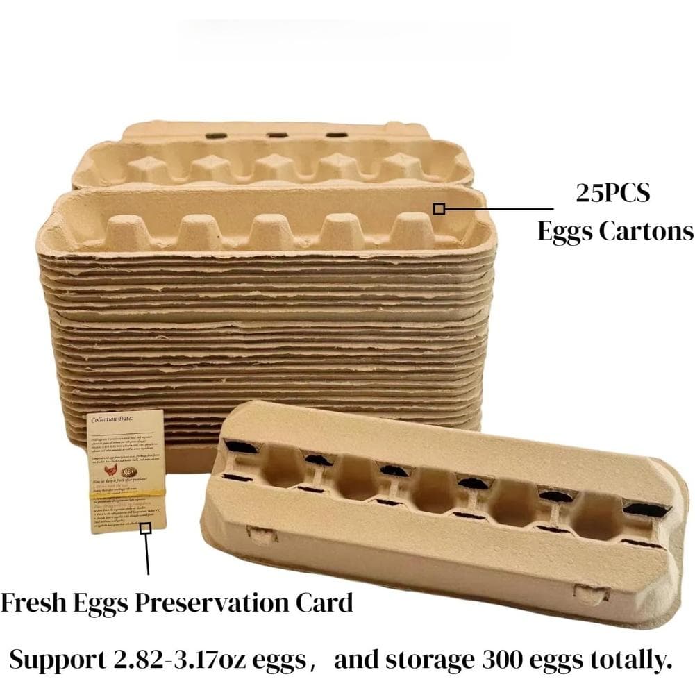 Naturliga biologiskt nedbrytbara äggkartonger av pappersmassa för 12 ägg med stötsäker design och genomskinligt visningsfönster