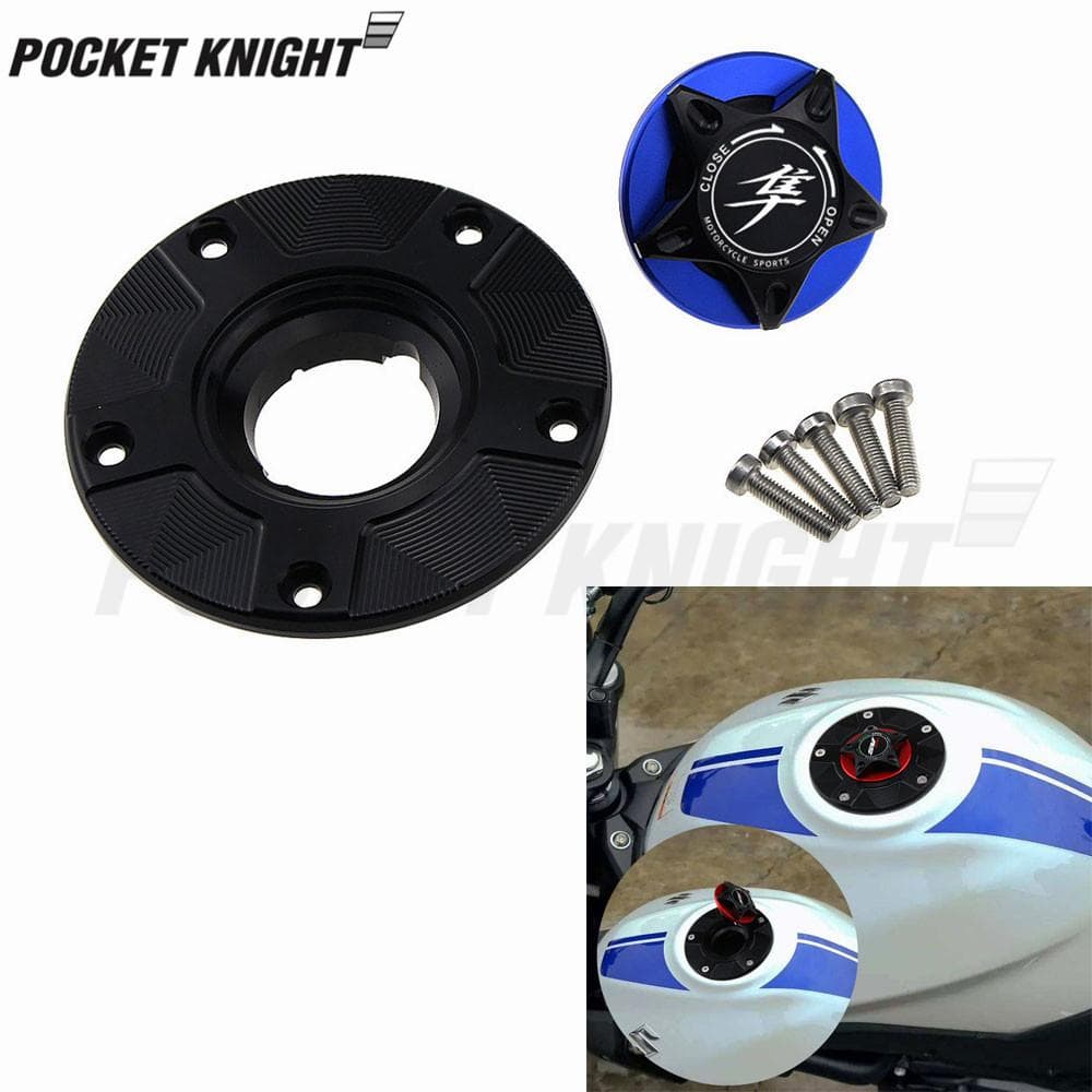 GSX 1300R GSX1300R Gasbränsletanklock för SUZUKI GSX1300R HAYABUSA 2008- Motorcykel CNC Quick Release röd