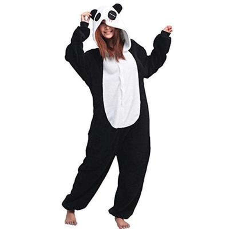 WOTOGOLD Animal Cosplay Kostym Panda Unisex vuxen Kigurumi Onesie Pyjamas Nattkläder cm svart/vit