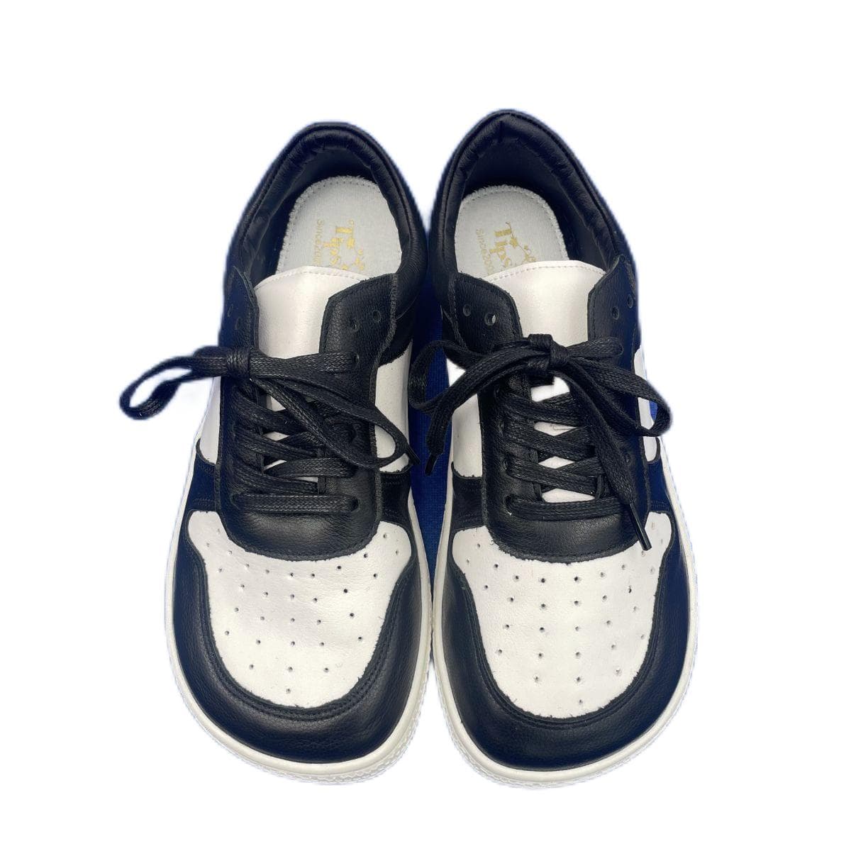 Tipsietoes Barfota Äkta Läder 2025 Ny Sneakers För Kvinnor Män Platt Mjuk Nollfallssula Bredare Tåbox Flexibel Lättvikt cm gyllene