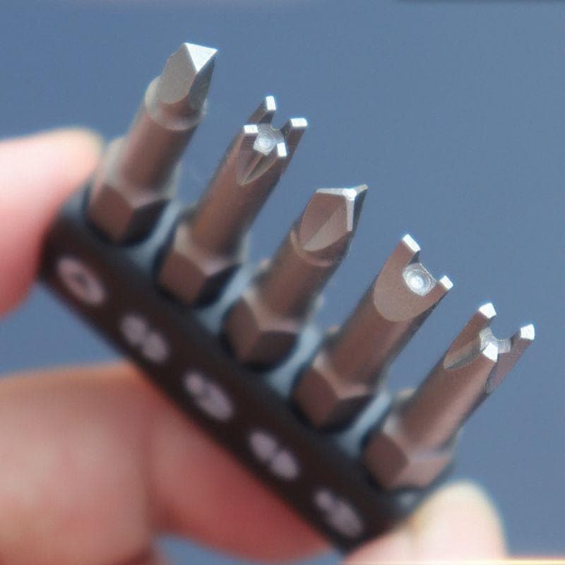 5 st specialformad skruvmejselsats 50 mm U-formad Y-typ triangel innerkors trepunktsskruvmejselbitsverktyg
