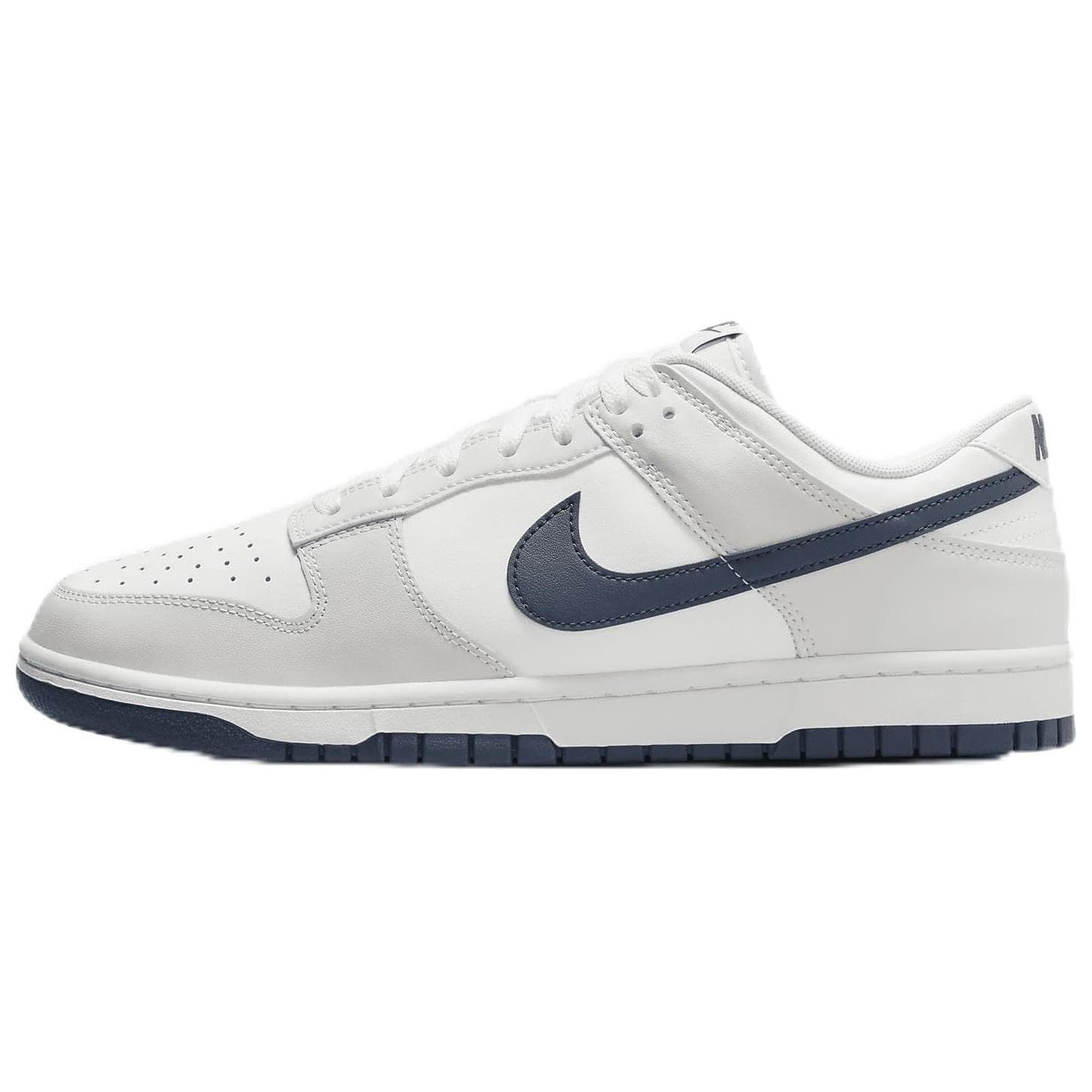 Nike Dunk Low White Midnight Navy Herr Sneakers Summit-White Platinum-Tint DV0831-111 cm