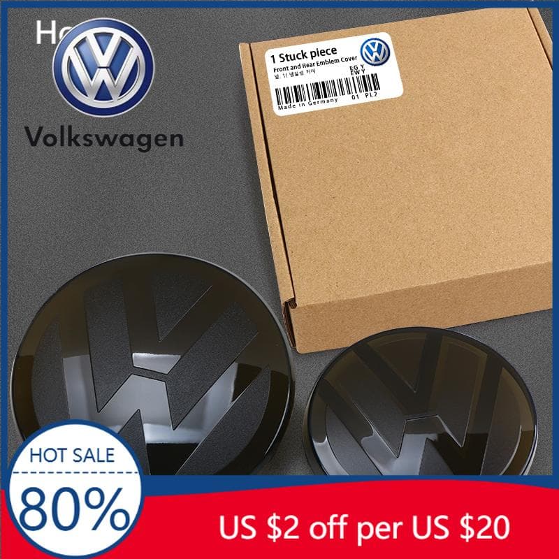 2026 Hett För VOLKSWAGEN VW För VW Volkswagen TIGUAN POLO Golf MK6 MK7 MK8 Bil Främre Motorhuvs Emblem Bakre Bagagelucka Emblem