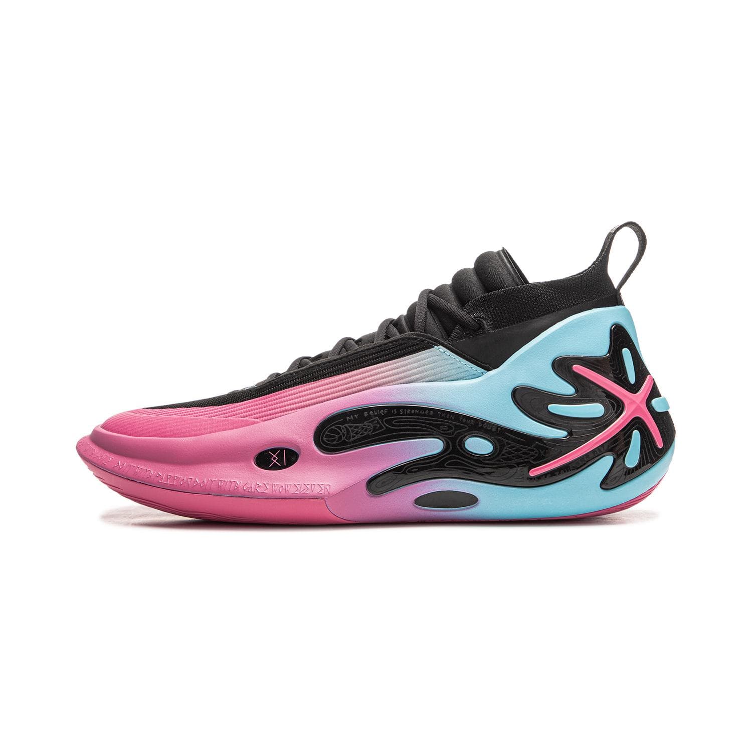 Li Ning WOW11 Basketbollskor Herr Mellanhöga Svart Rosa ABAU049-33 cm