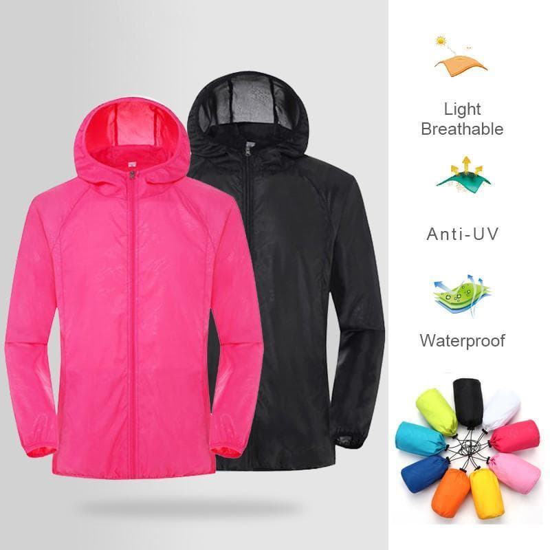Herr Dam Vandringsjacka Vattentät Snabbtorkande Camping Jaktkläder Solskyddande utomhussportkappor Anti UV Windbreaker cm grön