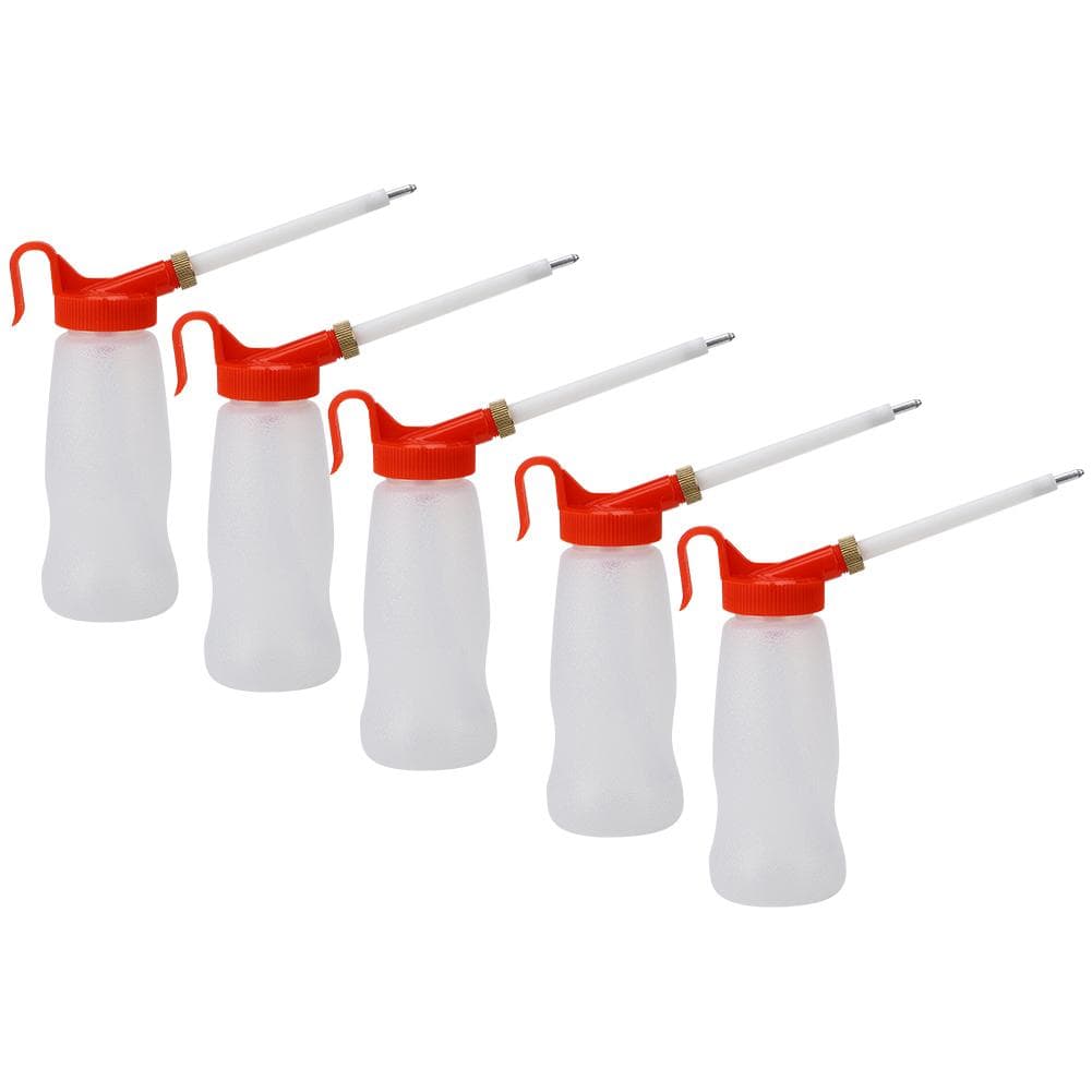 5 st Oljedispenser Spets Munstycke Pistoltyp Oljeflaska Symaskinsoljare Smörjmedel Tillbehör 180ML