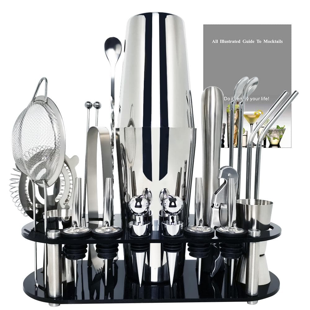 13-22 st 750 ml 600 ml Boston Cocktail Shaker Bar Tools Wine Mixer Set Bartender Cocktail Shaker Tool Kit med hållare