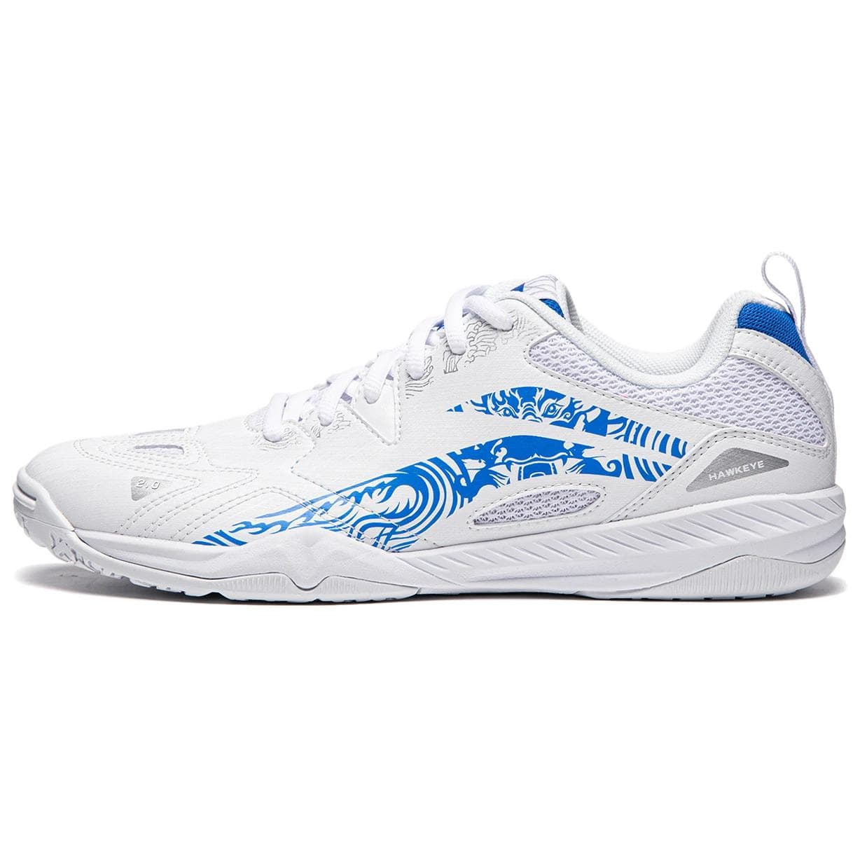 Li Ning Bordtennisserie Eagle Eye 2.0 Bekväma Casual Hållbara Lågskurna Professionella Bordtennisskor Unisex sneaker Vit Blå APPU025-7 cm