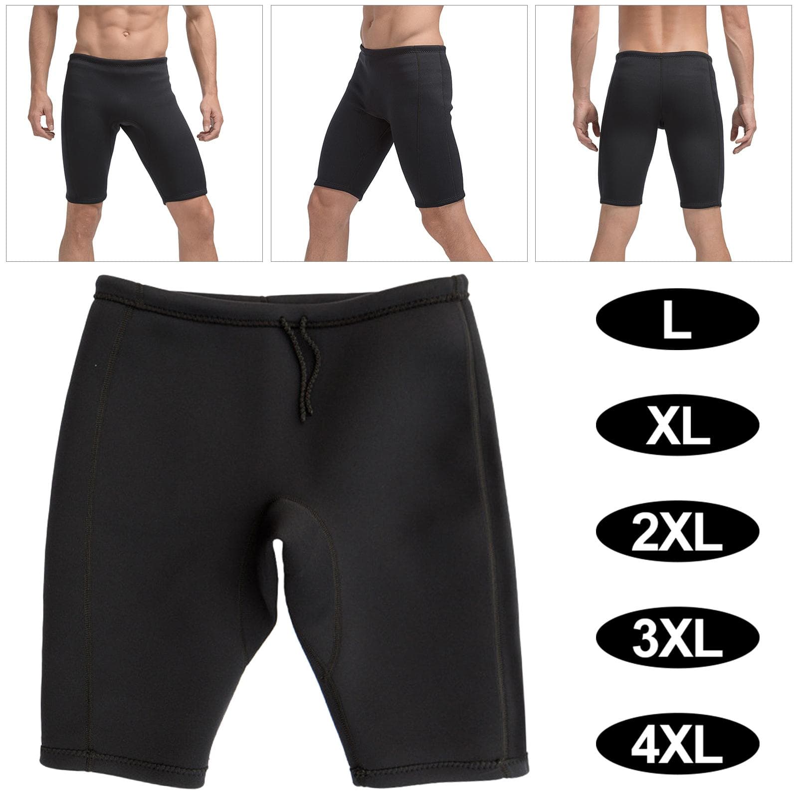 Herr Våtdräkt Shorts 3mm Neopren Vattensport Kajakpaddling Dykning Simning