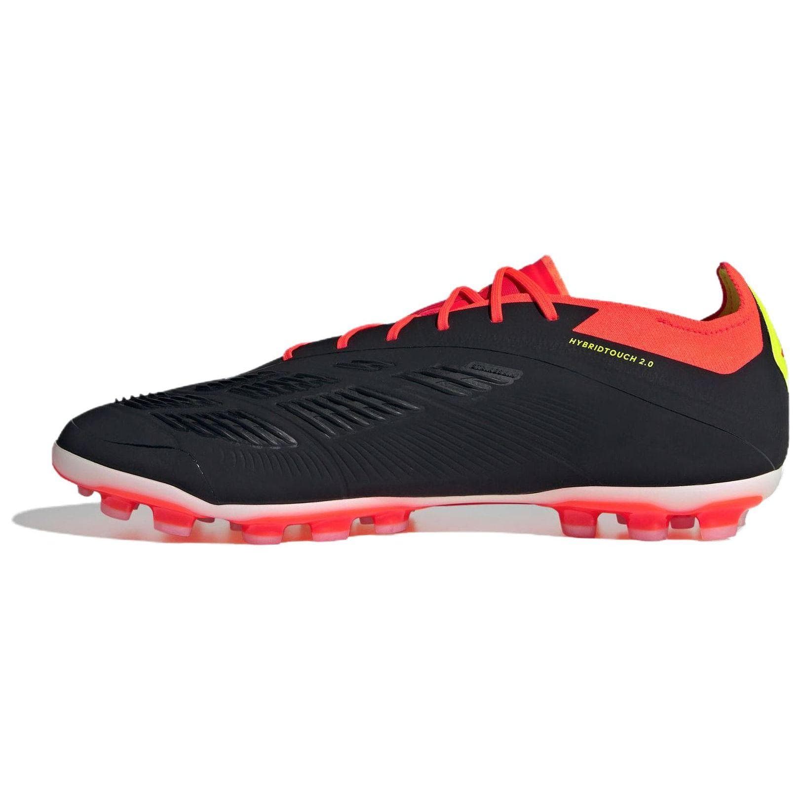 Adidas Predator Elite Rund Tå Snörning AG (Korta gummidubbar) Konstgräs Fotbollsskor Unisex Fotbollsskor Svart IF3208 cm