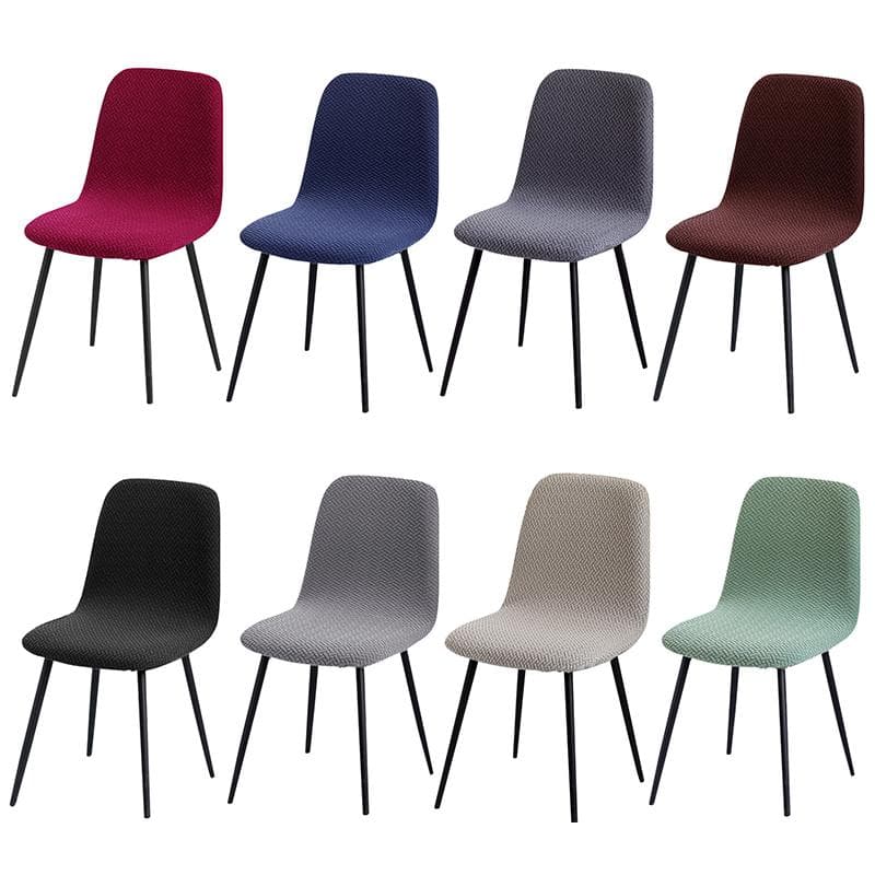 1 /2 /4 /6 Stycken Elastiska Stolsöverdrag Enfärgade Kort Rygg Stolsöverdrag Jacquardtyg Liten Storlek Barstol Överdrag För Matsal