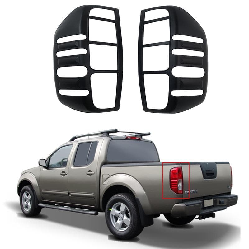 För Nissan Navara d40 Frontier 2007 2008 2009 2010 2011 2012 2013 Matt Svart Biltillbehör Bakljuslock Dekorationslist Klistrande Stil svart