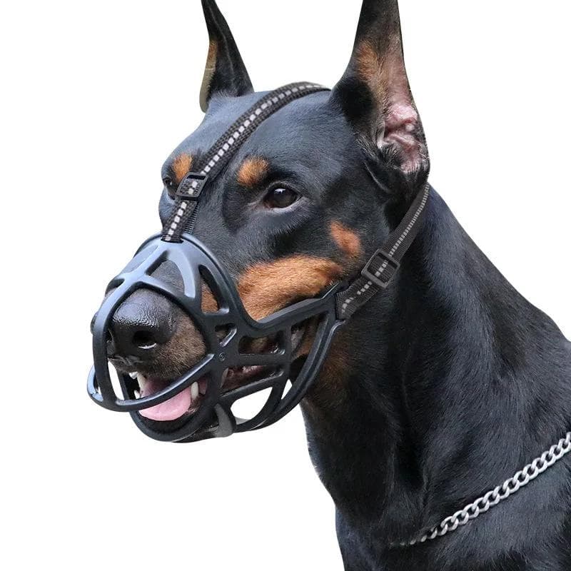 Stor hund Munkorg Förhindra bitning Skrik Ät liten Stor hund Masker Husdjur Bark Stoppare Reflekterande tejp
