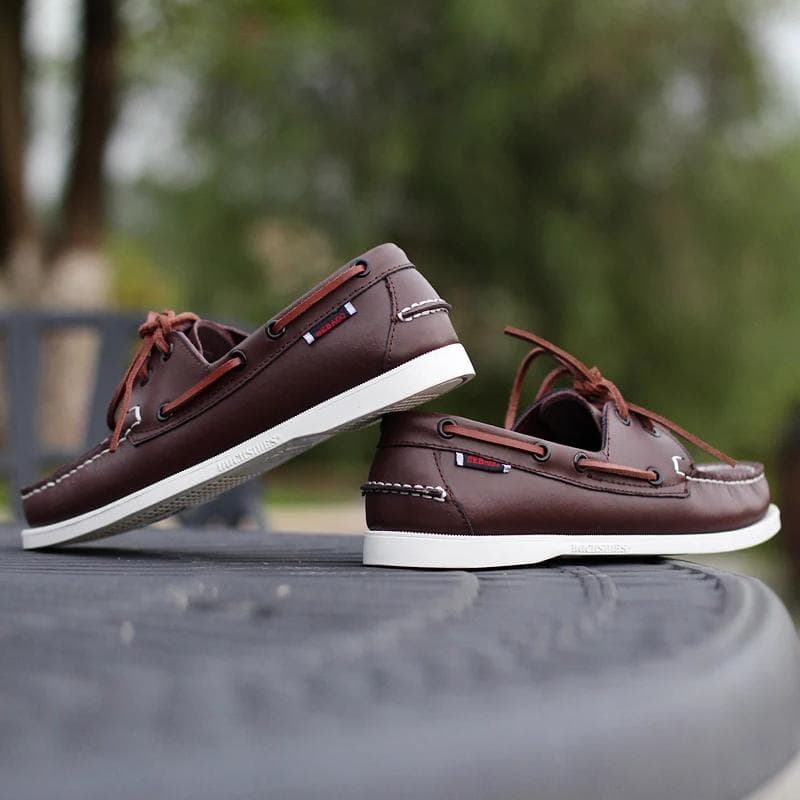 Mode 2024 Herrskor Mode Loafers Herr Bekväma Läder Körskor Casual Herr Båtskor Slip on Skor Fritidspromenad Latskor cm grön