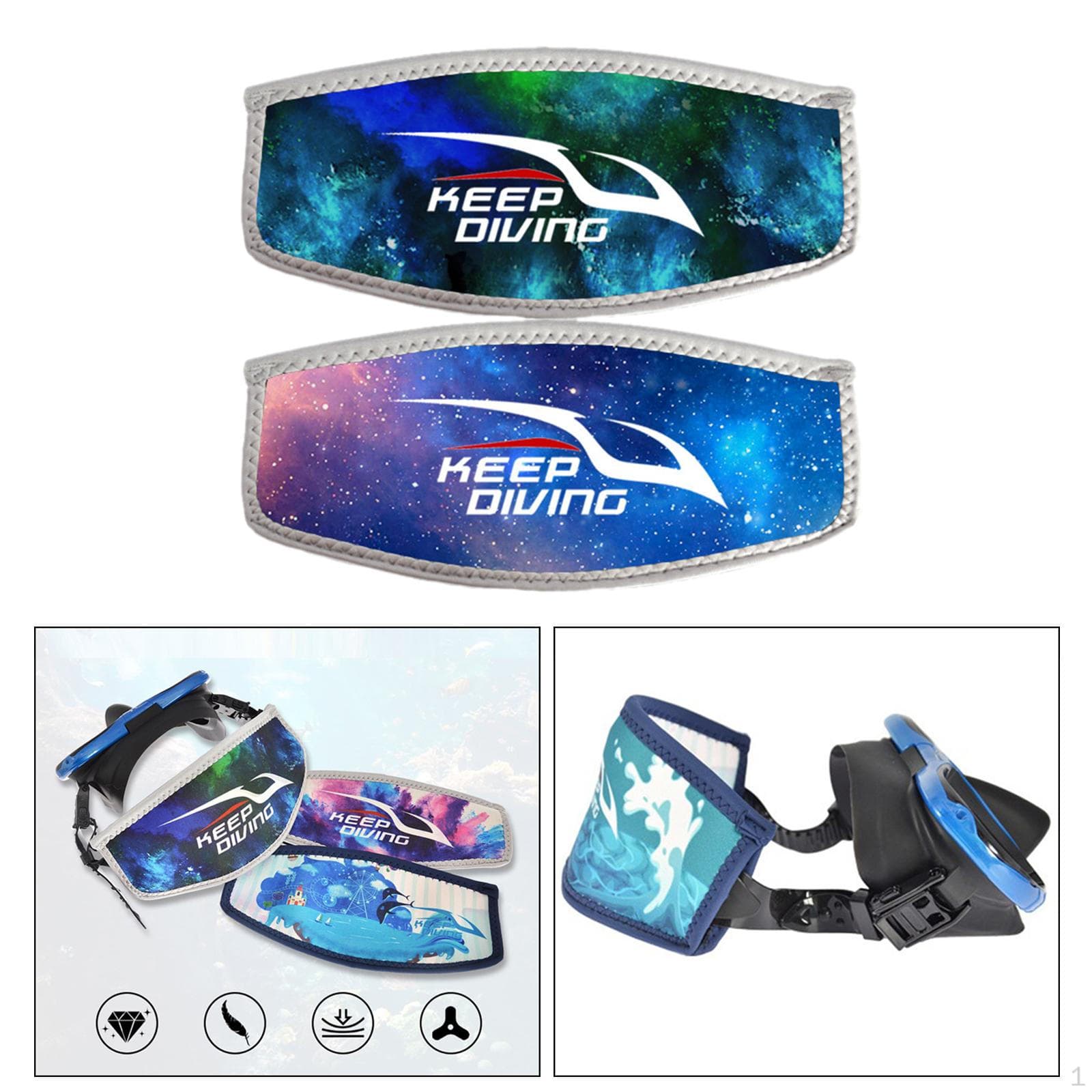 Aquatics Scuba Snorkel Justerbar Neopren Ersättning Simhår Band Snorkelhuvud