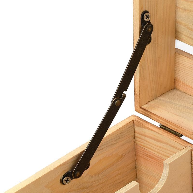 2st Lock Support Gångjärn Stay Antik Brons Järn Dekor Gångjärn Box Möbel silver