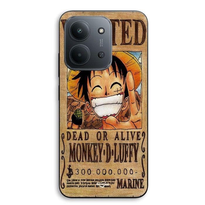 Coque de téléphone - MANIACASE - Xiaomi Redmi 15C 5G - Silicone TPU - Souple - Wanted Poster Luffy svart