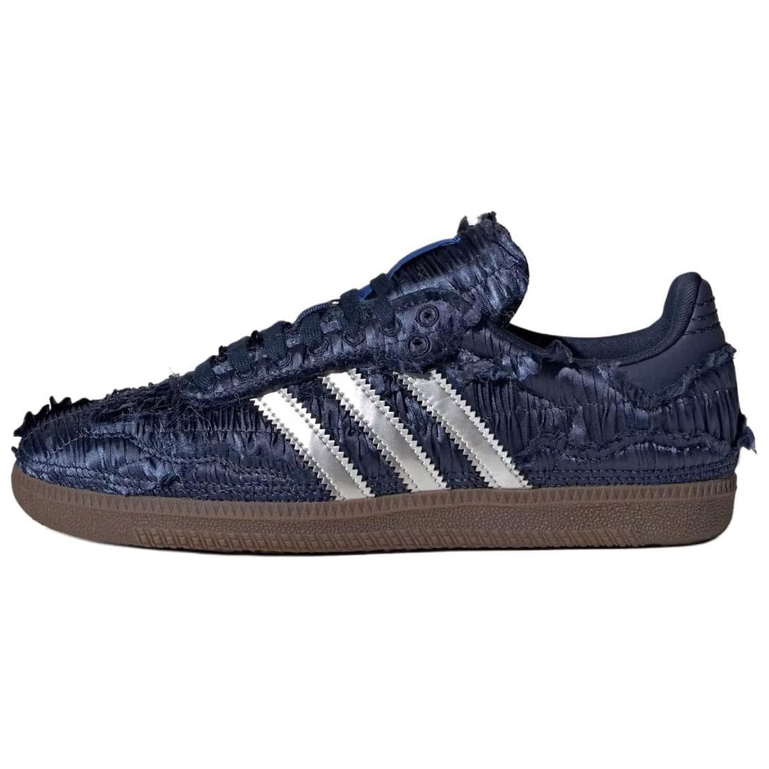 Caroline Hu x adidas Samba OG Satin Pack - Mörkblå Herrsneakers Silver-Metallic Kritvit JP9282 cm