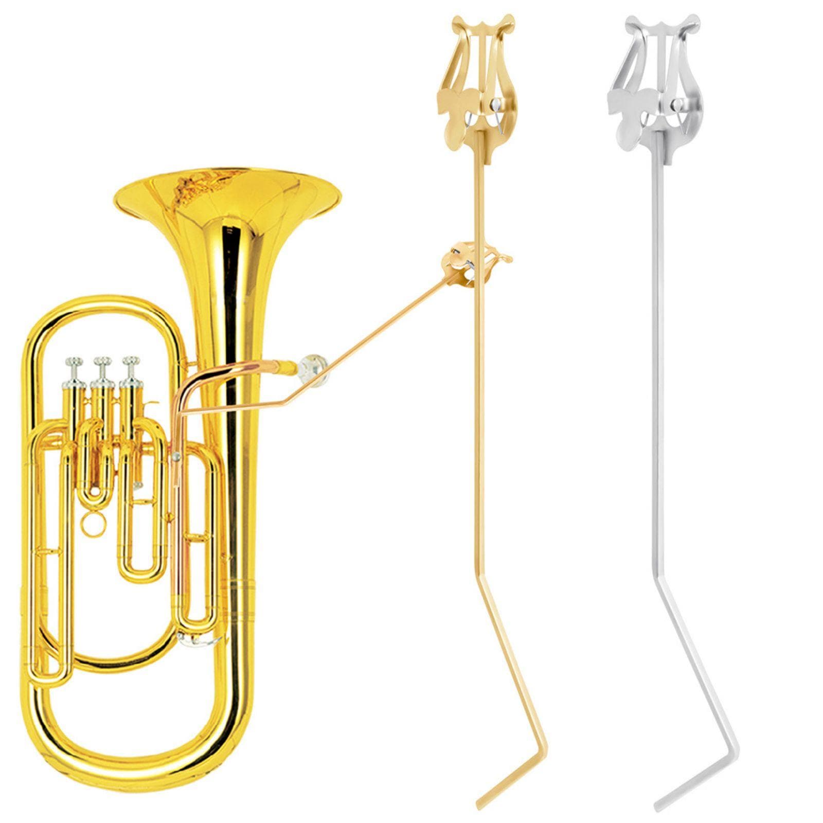 Tuba Marsch Klämmfäste Lyra Metallplätering Notklämma Tuba Marsch Notklämma Musikinstrumentstillbehör silver