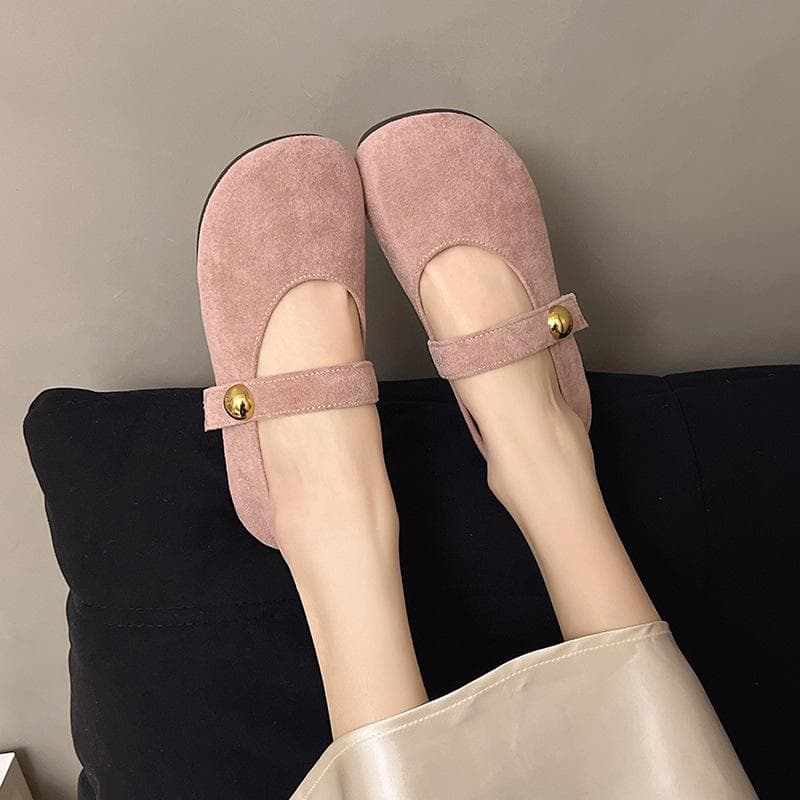 Mjuksulade Birkenstock damskor 2025 nya vår och sommar med kjolar Flatsulade Mary Jane-skor Mångsidiga kvällsskor cm gul