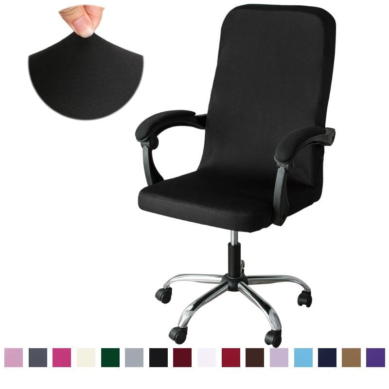 S/M/L 3 storlekar Office Stretch Spandex Stolsöverdrag Anti-smutsiga datorsits Stolsöverdrag Avtagbara överdrag marinblå färg