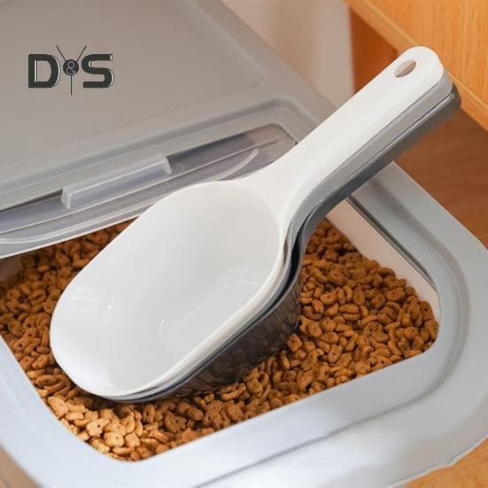3 st Husdjursmatsskopa med Mätlinje Plastmatsskedar för Hundar Katter Fåglar Kaniner Kök Isskopa Socker Kaffebönor Sked