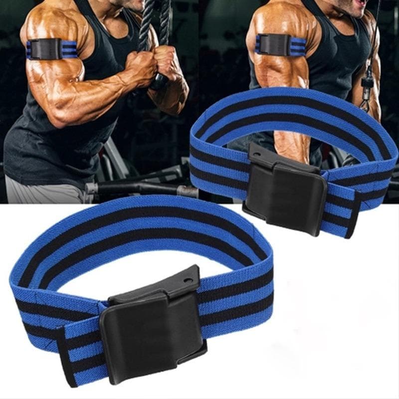 1 Par BFR Rigid Blodflödesrestriktionsband för Armar Ben Glutes BFR Träning Träningspass Ocklusionsband för Män och Kvinnor svart