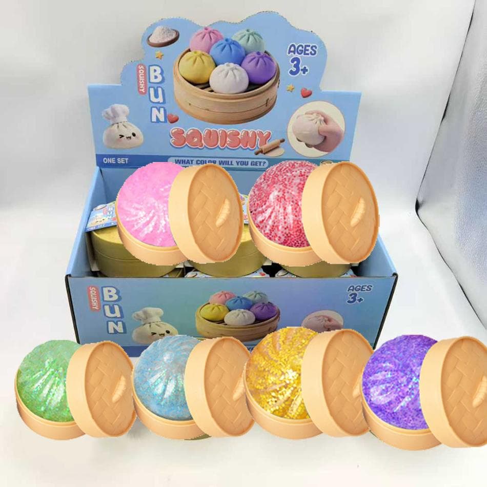 Rea Färgstarka Dumpling Squishes Stressbollar Šteranvändbara Låg Studs Avslappningsleksaker Degboll Dekoration