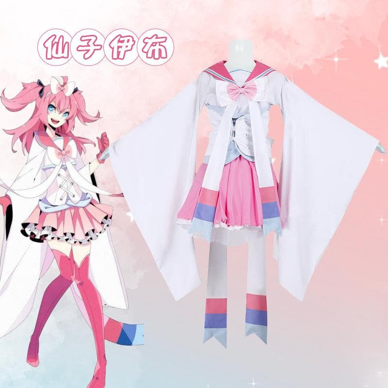 Animefigurer Sylveon Party Rosettklänning Karnevalskläder Handskar Tillbehör Halloweenfest För Flickor Kvinnor cm beige