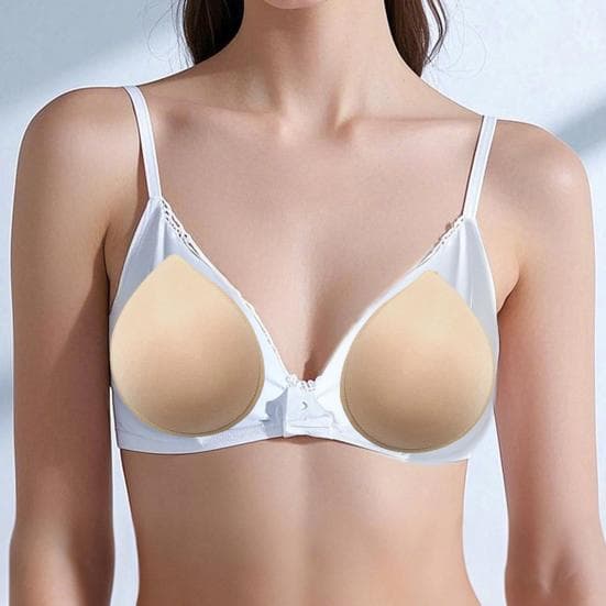 Dam BH-inlägg Uttagbara Droppformade BH-kupor Push Up Bröstförstärkare för Baddräkter Yoga Sport-BH