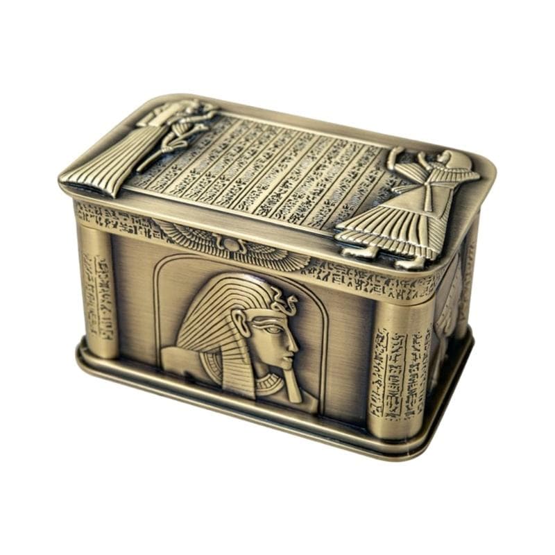 Mystisk Egyptisk-inspirerad Smyckeskrin Med Anubis Och Sfinks Detaljer Förvaringsbehållare För Säker Förvaring Av Värdesaker