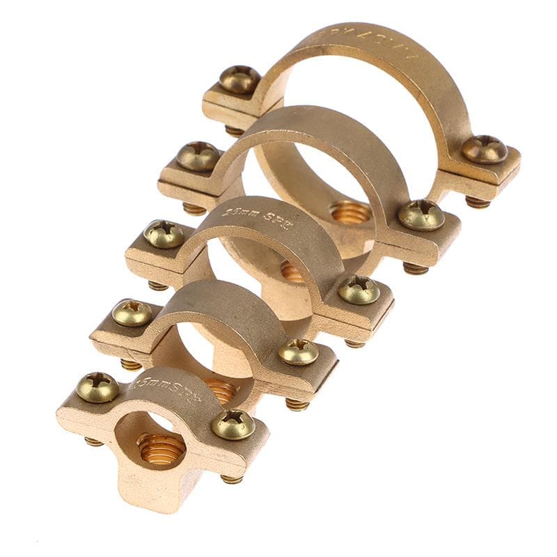 1 st Passar 15 22 28 35 40 mm Ytterdiameter Rör Mässing M10 Rörklämma Fäste Stöd Hängare Fixerad VVS Vatten