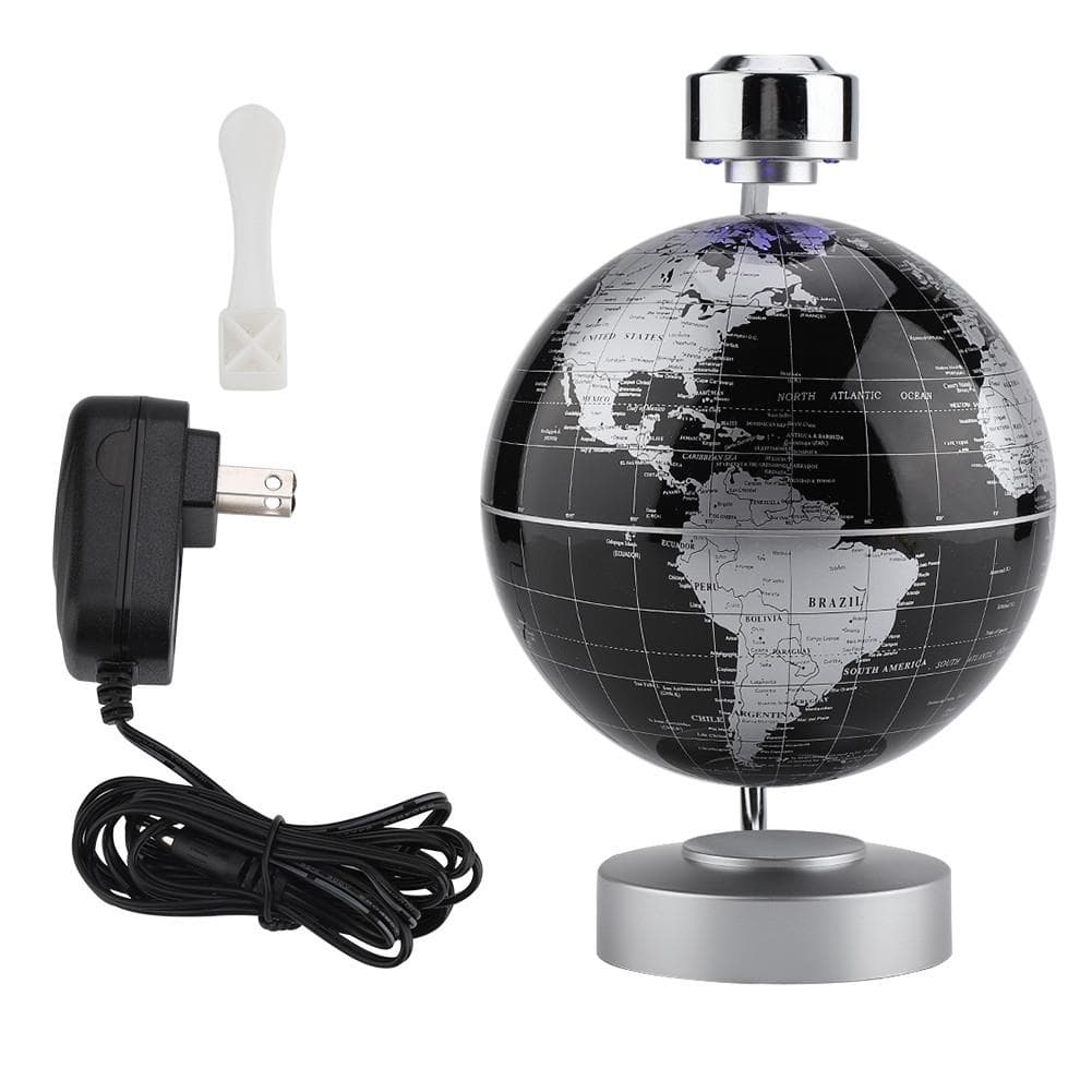 Flytande Glob Kontorsskrivbordsdisplay Magnetisk Leviterande Roterande Planet Jorden Boll Vit