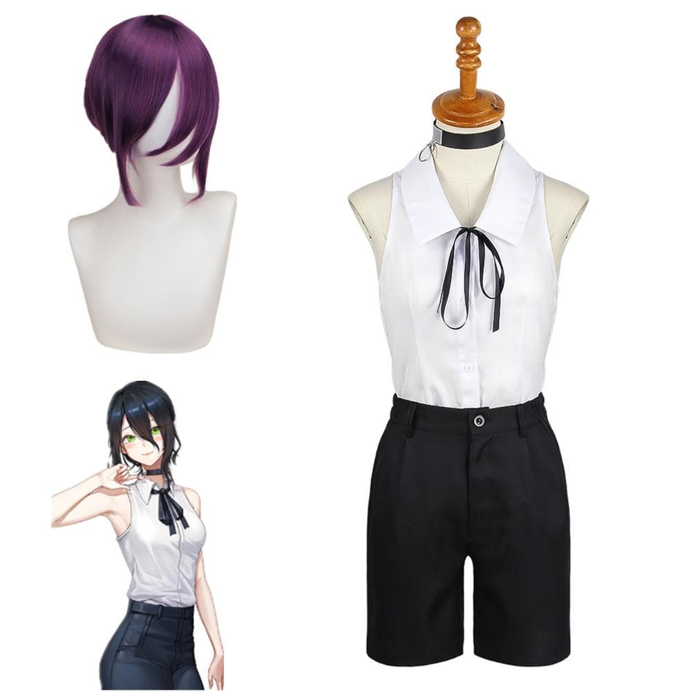 Anime Chainsaw Man Reze Cosplay kostymskjorta Shorts Uniforme Bomb Halloween Carnival Kläder cm