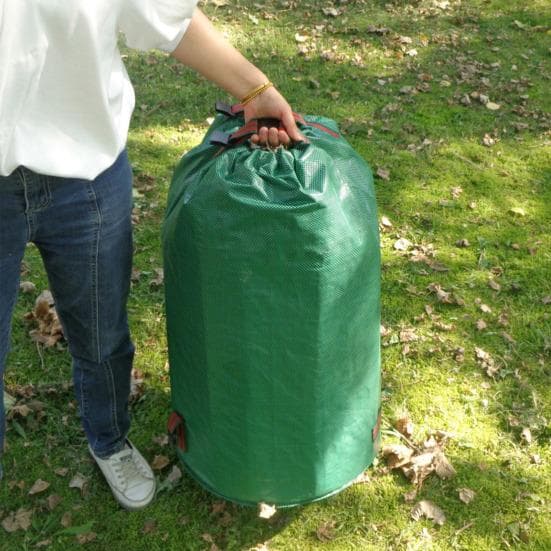 Kraftig lövpåse återanvändbar trädgårdsavfallspåse hopfällbar gräsmattepåse trädgårdslövuppsamlingspåse för gräsklipp grenar