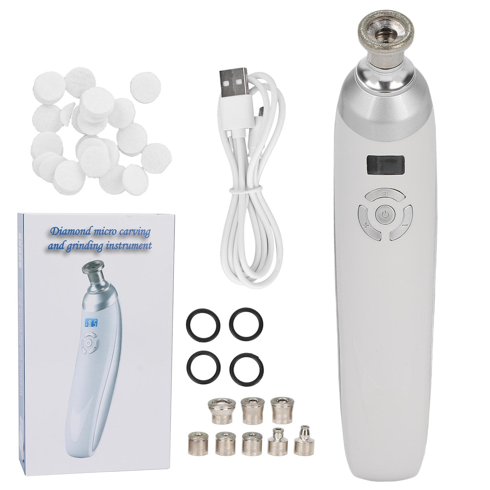 Handhållen Diamant Mikrodermabrasionsmaskin Professionell Mikrodermabrasionsenhet Pormaskborttagning