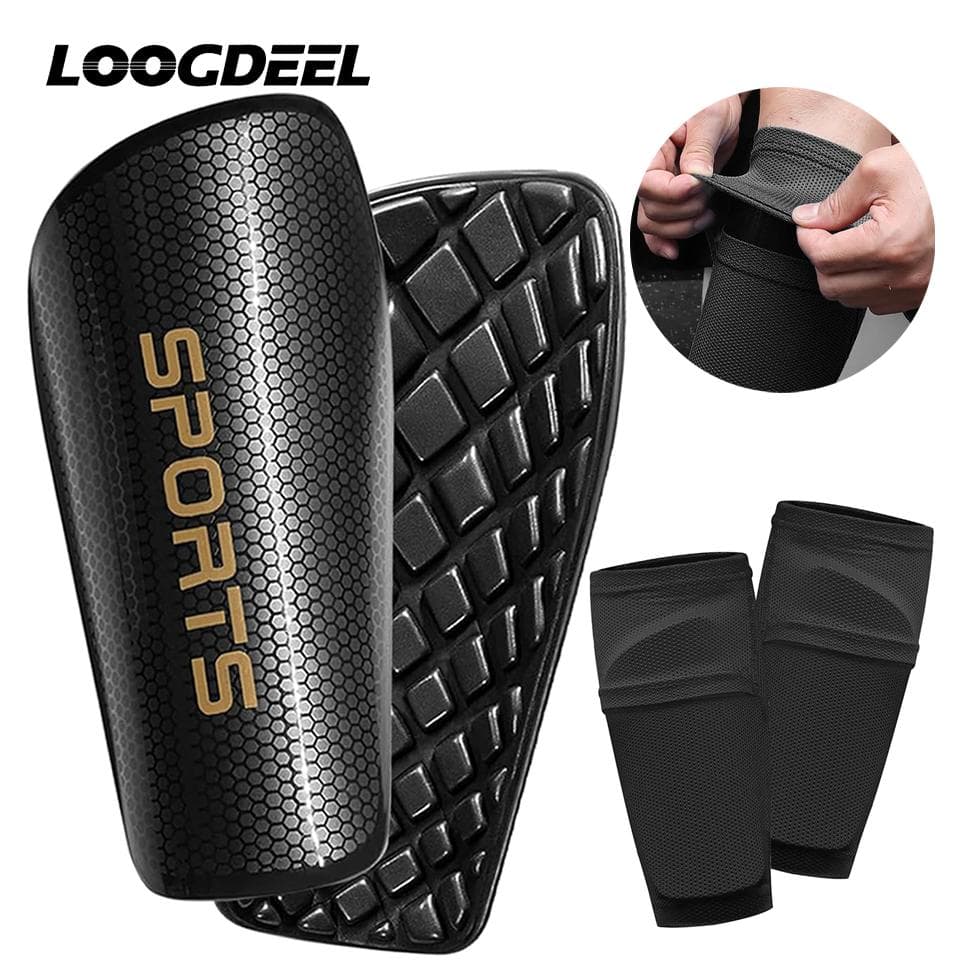 Loogdeel Fotboll Fotboll Benskydd Strumpor Set Vuxna Barn Professionella Skydd Leggings Benskydd Benskydd Benskydd Strumpor Kuddar